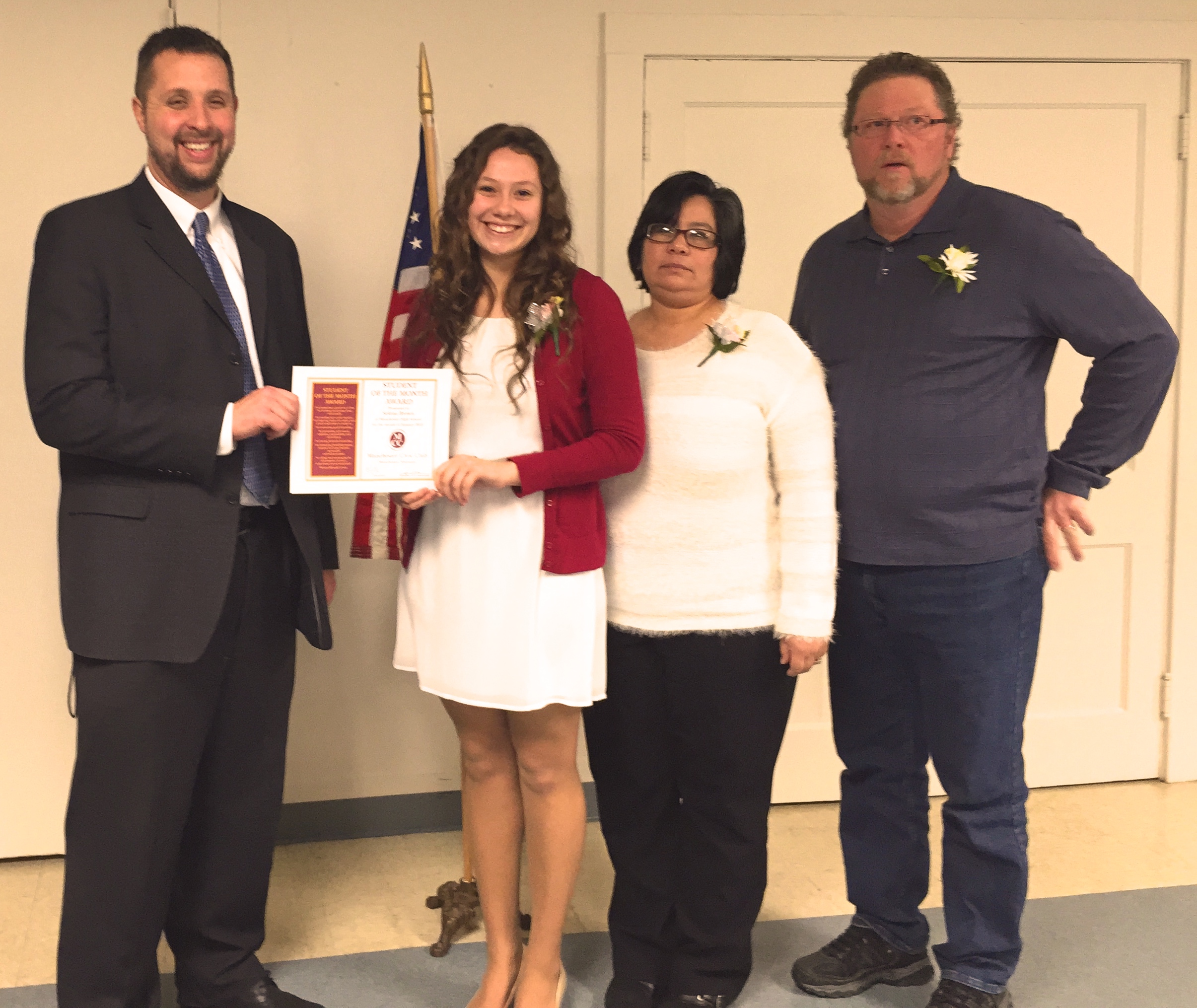 Selena Brown Awarded Student Of The Month 