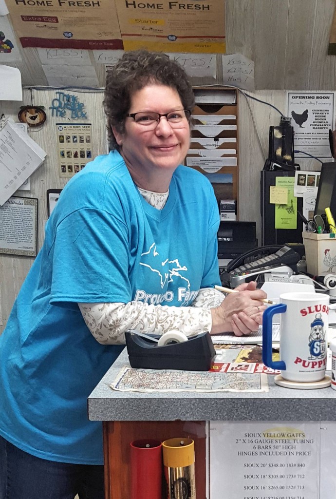 Kathy manages the store and all that entails, including customer service and ordering merchandise. Photo and write up courtesy of Washtenaw County Farm Bureau.