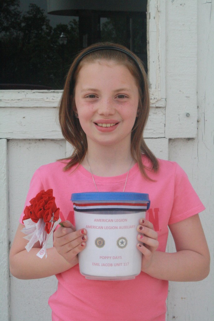 9-year old Lila Harvey is Manchester American Legion Post 117's 2016 Miss Poppy.
