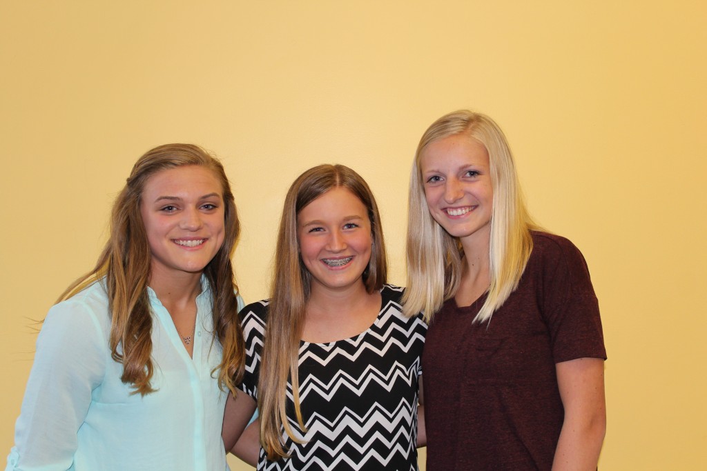Class of 2018 nominees - Lauren Schriber, Rylee Cole, and Catie Heissey
