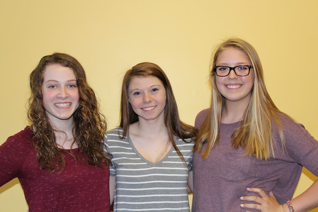 Class of 2018 nominees - Lauren Schriber, Rylee Cole, and Catie Heissey