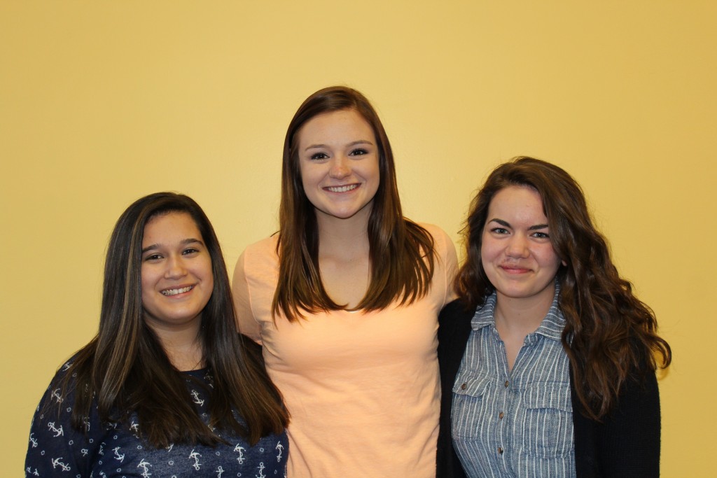 Class of 2017 nominees - Selena Kemeter, Natalie Johnson and Abigail Burch