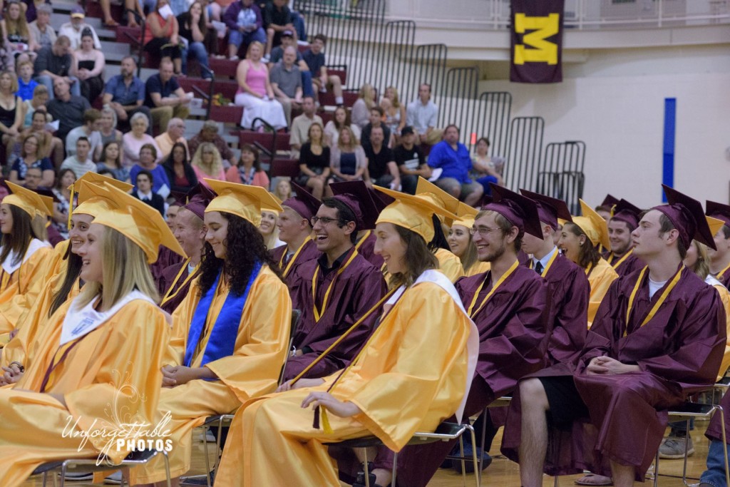 Classmates react to Valedictorian Audrey Pierce's speech.