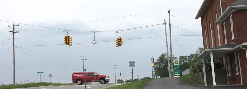 New Traffic Signal At Corner Of M 52 And Pleasant Lake Road The