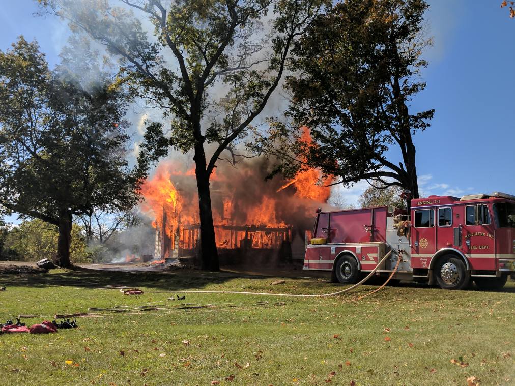 Manchester Township Fire Department practices battling