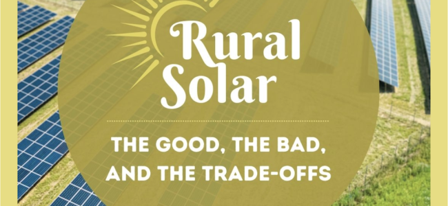 Pros & cons of rural solar: 3 meetings planned in Manchester area