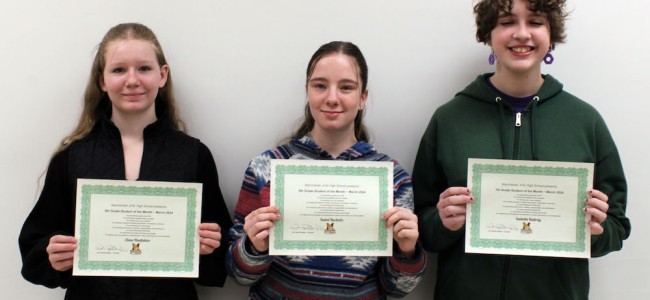 MHS names March 2024 Students of the Month