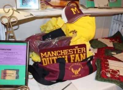One example of the many silent auctions, the Maroon and Gold Collection donated by the Village Embroidery, Dutch Den & other Dutch fans. 