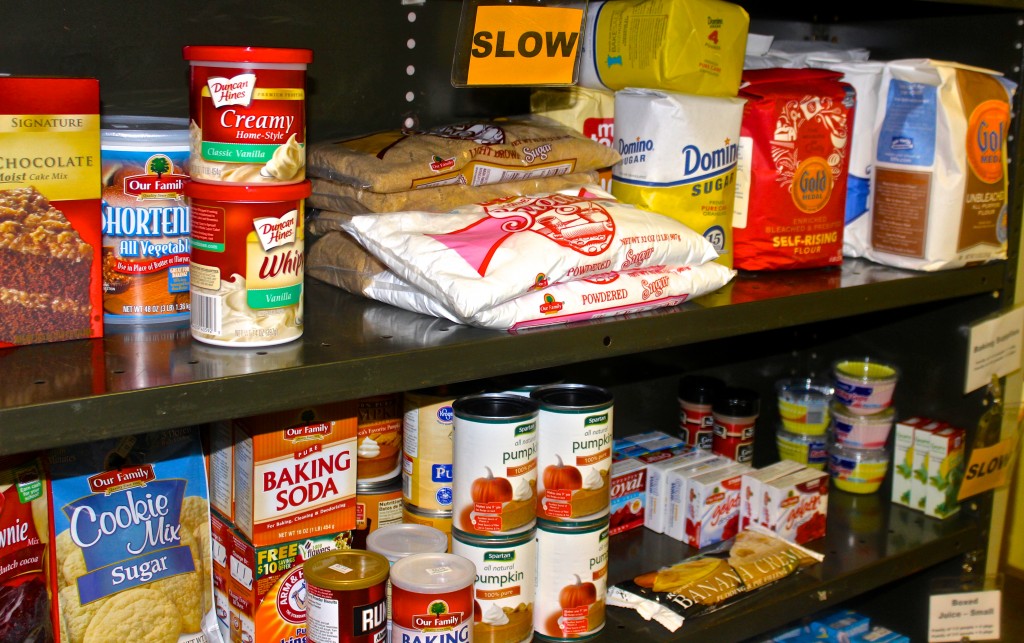 Baking supplies are a popular item at Manchester's CRC Food Pantry. 