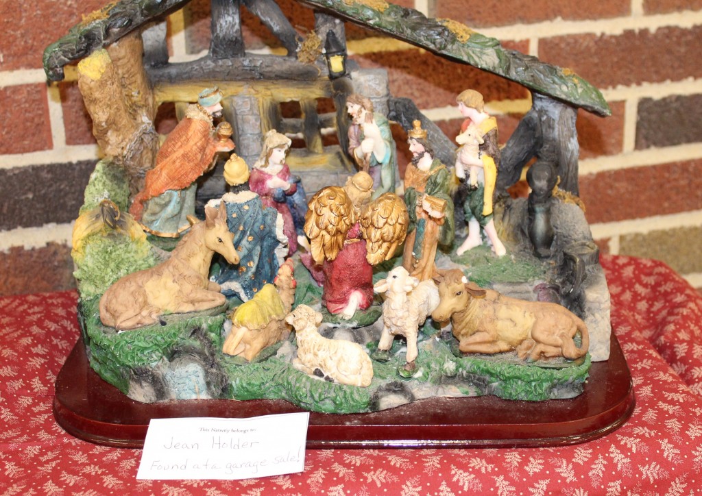 Nativity scene at Bethel UCC. This one said it was found in a garage sale!