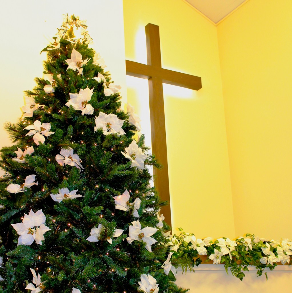 Christmas decorations at Community Bible Church