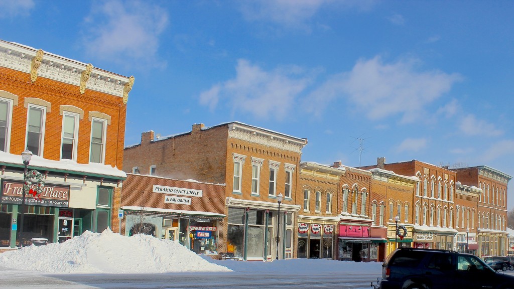 Main Street, as seen from the post office.