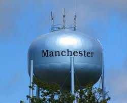 The Manchester Water Tower Serves as the Current Transmission Point for Local Wireless Internet Service from Air Advantage.