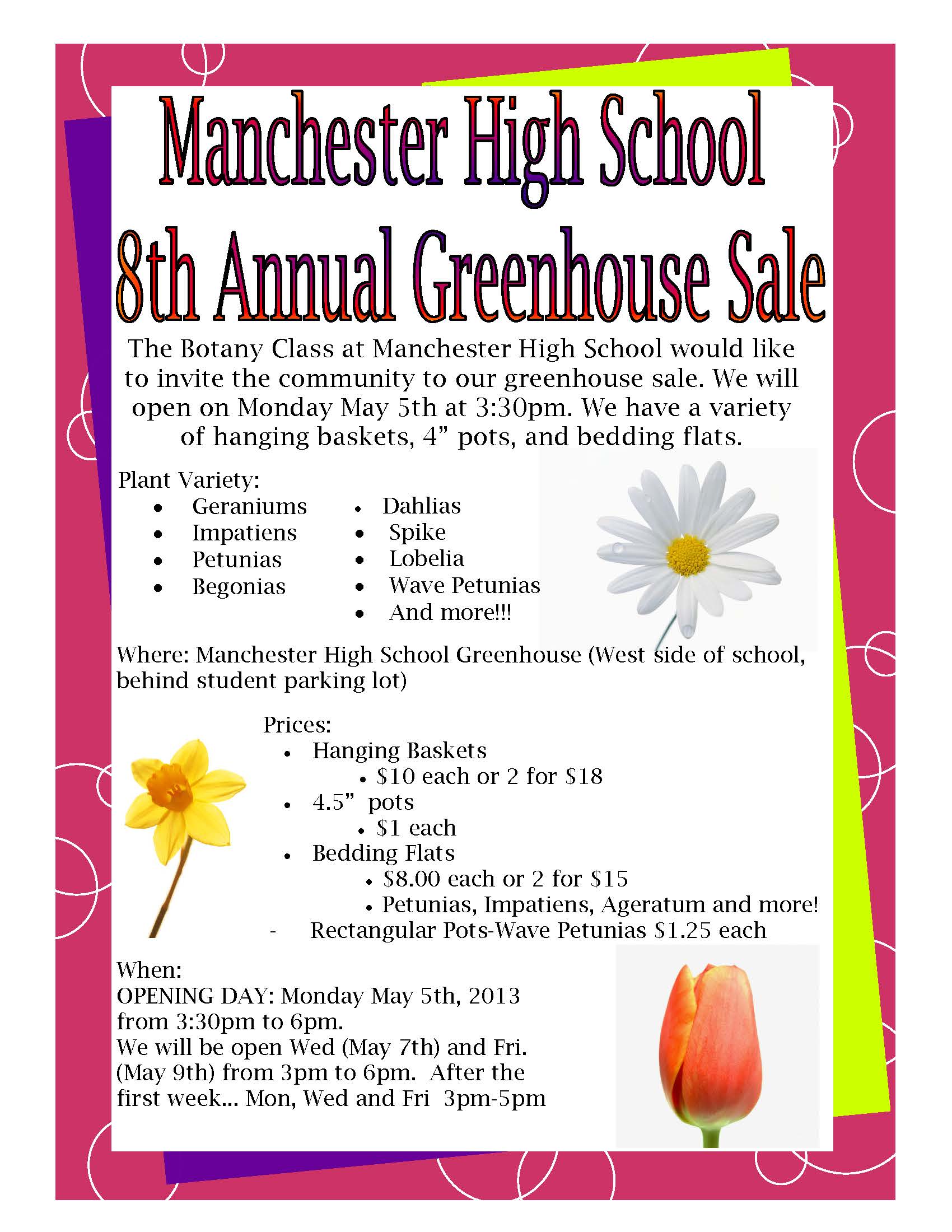 Greenhouse Sale Flyer 2014