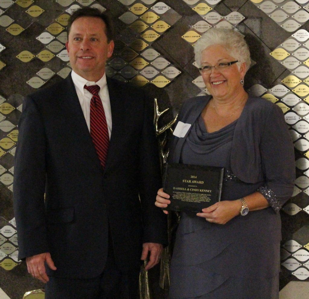 The Star Award was presented to Cindy and Darrell Kenney.