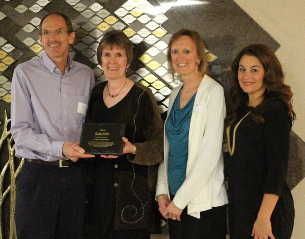 One of the two D. Little-B. Rhees Posthumous Awards was presented in honor of Lynn Voegeding.