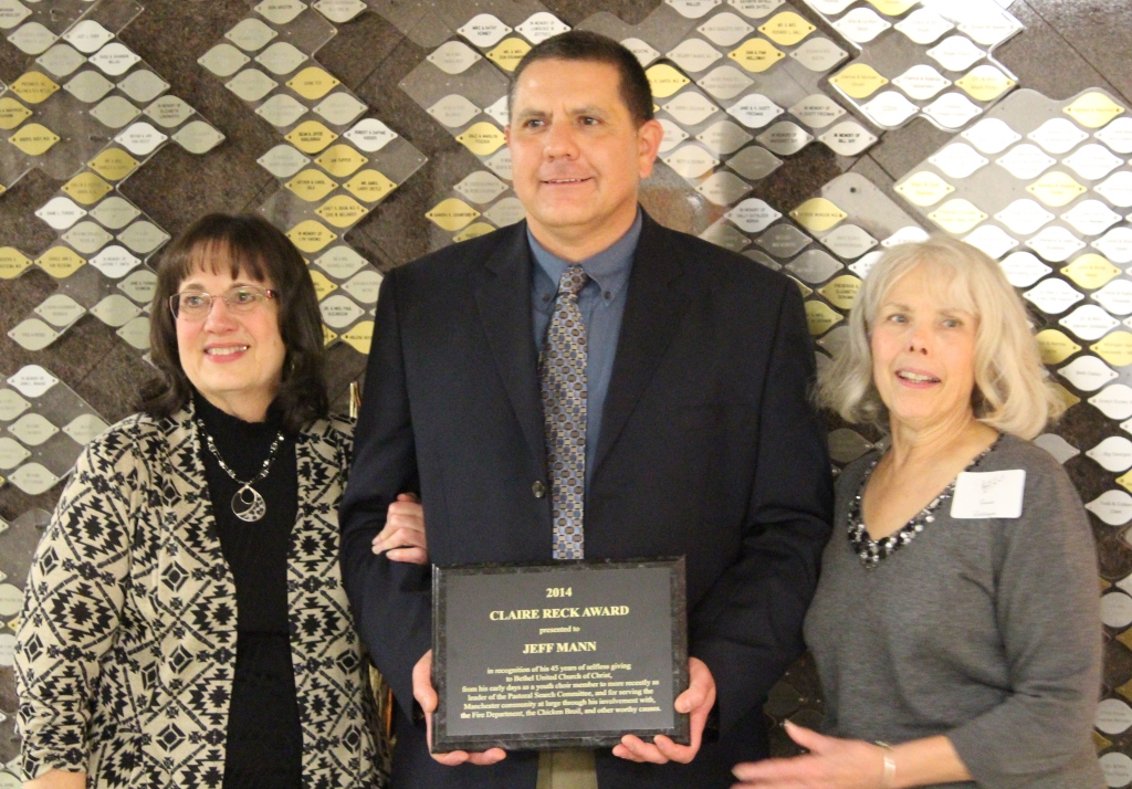 The Claire Reck Award was presented to Jeff Mann. 