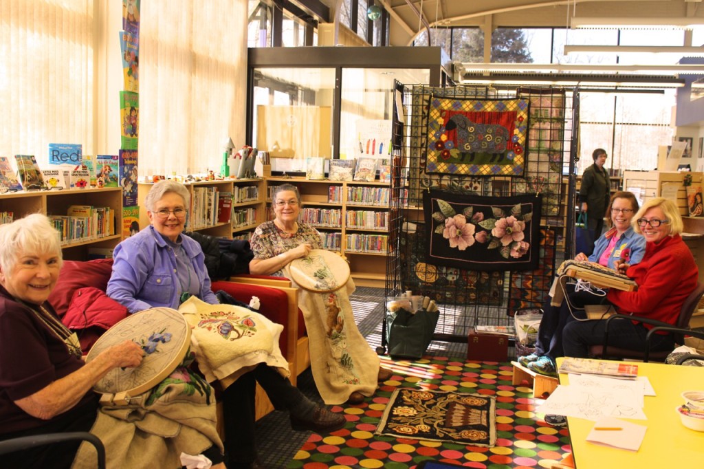 Members of the Southern Michigan Hookrafter's Guild at the Manchester District Library on Sunday, March 22, 2015.