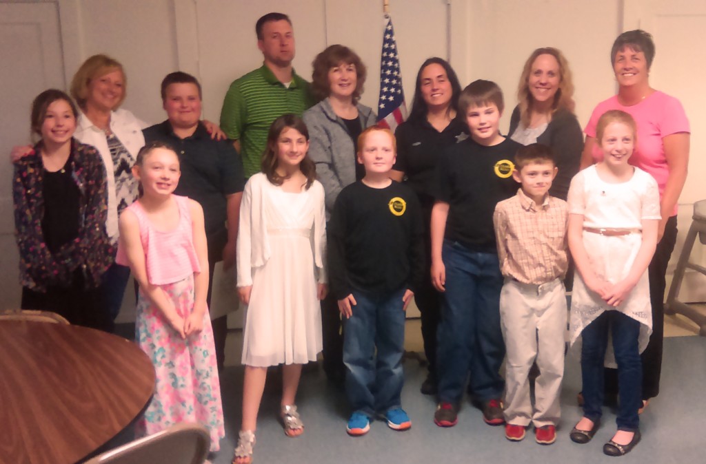 These fourth graders were selected to present their TEAM Graduation essays at the most recent Civic Club meeting. Photo courtesy of Civic Club.