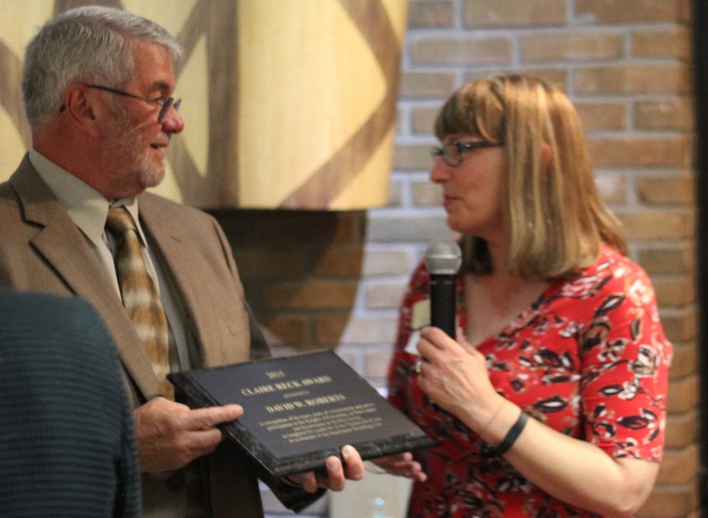 David W. Roberts was awarded the Claire Reck Volunteer of the Year Award at the CRC's 28th Annual Volunteer Recognition Banquet on Friday Nov. 6th.