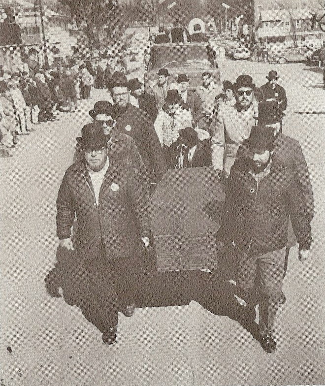 "Brothers of the Brush" marching in the 1967 Centennial Parade