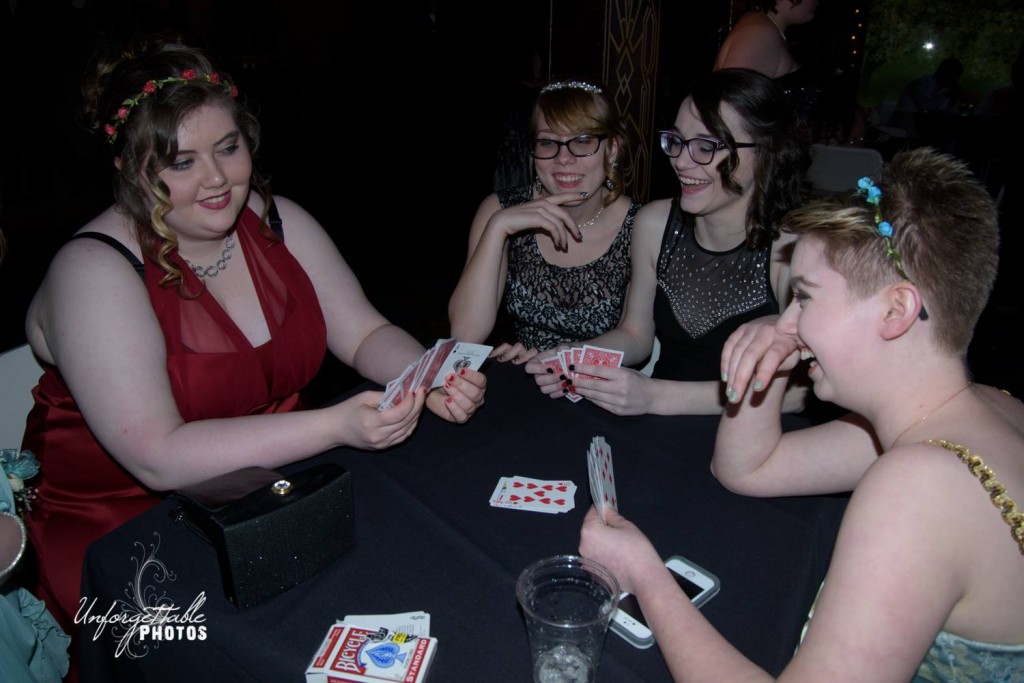 Card games were popular in the Roaring Twenties, and at the 2016 Prom as well! 