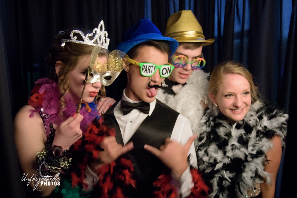 A photo booth was the center of fun at Saturday's prom