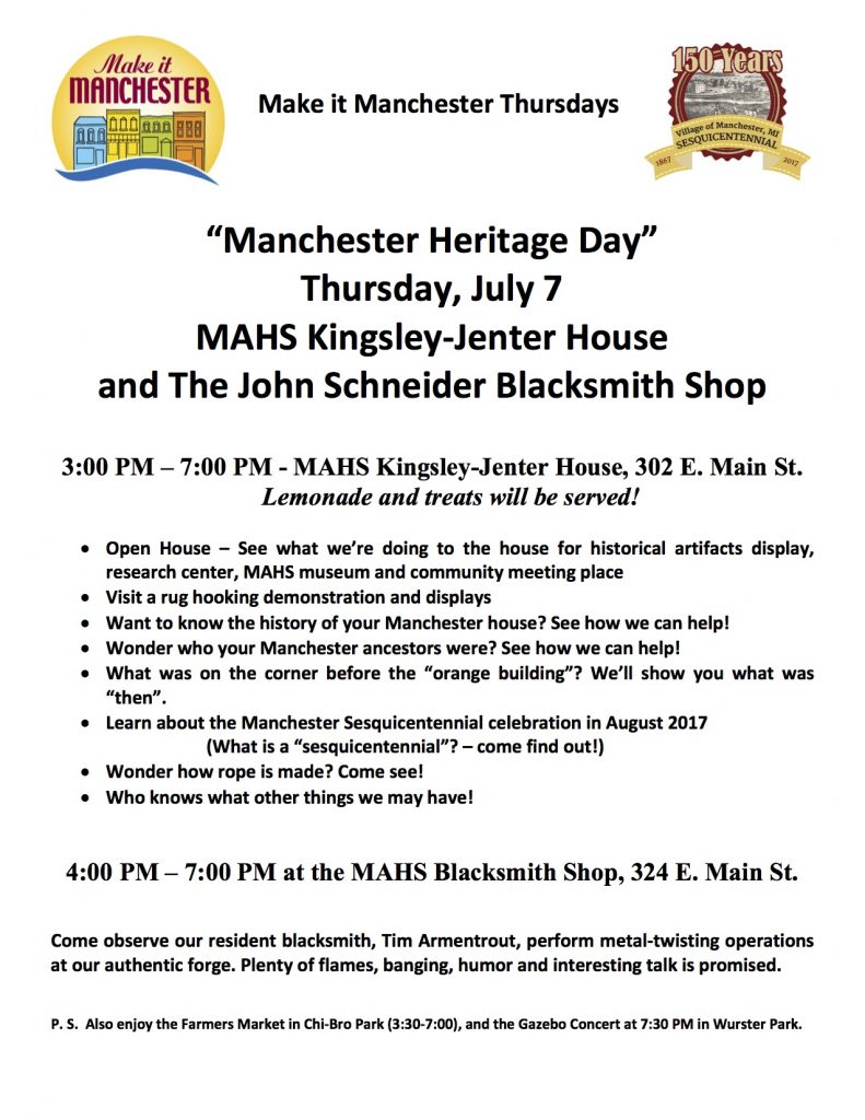 Manchester Heritage Day Info