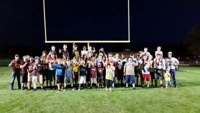About 60 members of the Manchester Flying Dutchmen football program participated in a special team-building event on Friday, Aug. 19. Photo courtesy of Rachal Carson.