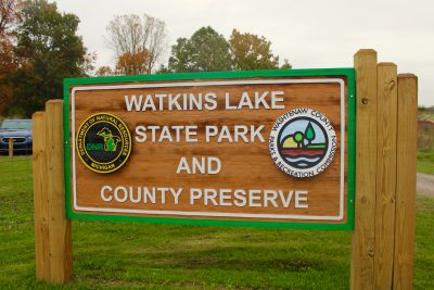 Much progress has been made since the state and county announced the creation of the park including picnic tables, fencing, a parking lot, a map kiosk and signage. 