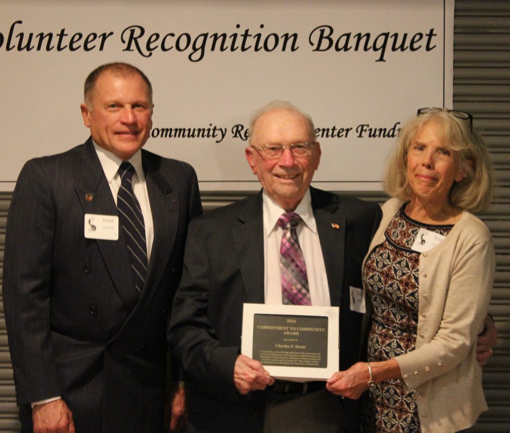 Charles Steele was awarded the Commitment to Community Award. Among other things, he was recognized for raising the flag at home football games for 63 years and has worked at the Chicken Broil since it's 2nd year. 