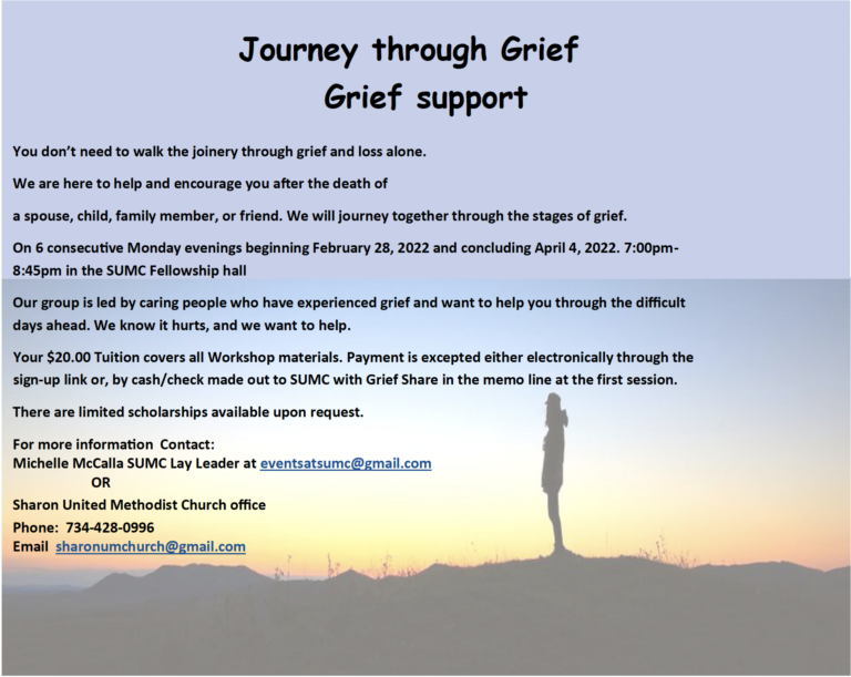 Grief program at Sharon United Methodist Church The